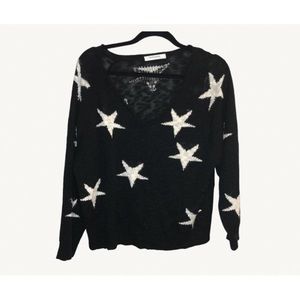 Black and White Star Print Sweater